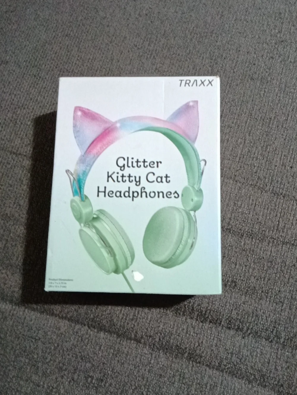 Glitter Kitty Cat Headphones - Mint Green
